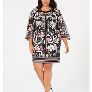 NWT: JM Collection Chiffon-Sleeve Shift Dr…